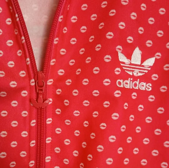 Adidas Originals RARE! Firebird Lips Printed Zip Up Track Jacket M - Picture 4 of 7